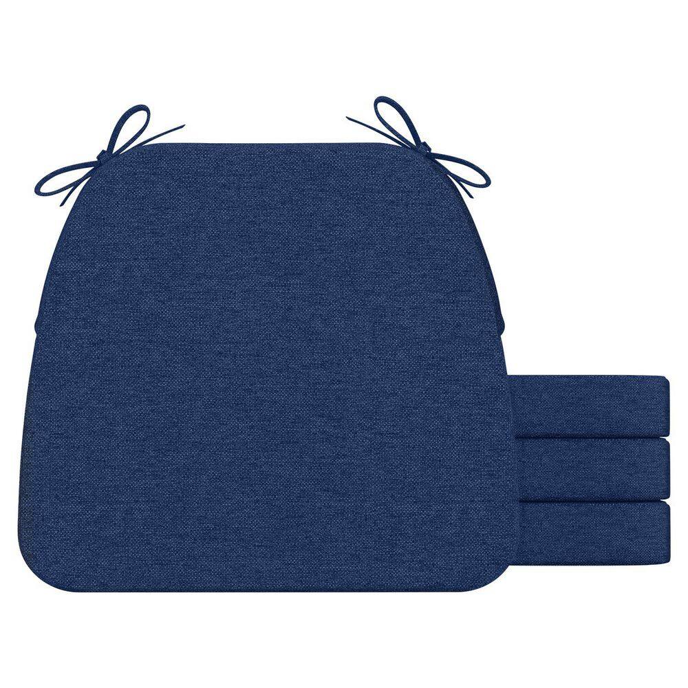 4-Piece Blue D-Shape Outdoor Seat Cushion with Ties and Removable, Machine-Washable Cover price history on PriceWatchPro