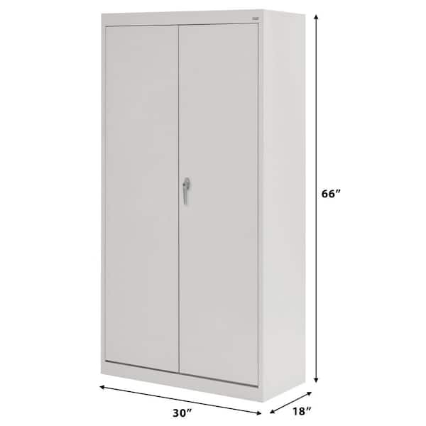 Value Line Series 3-Shelf 24-Gauge Garage Freestanding Storage Cabinet in Dove Gray ( 30 in. W x 66 in. H x 18 in. D )