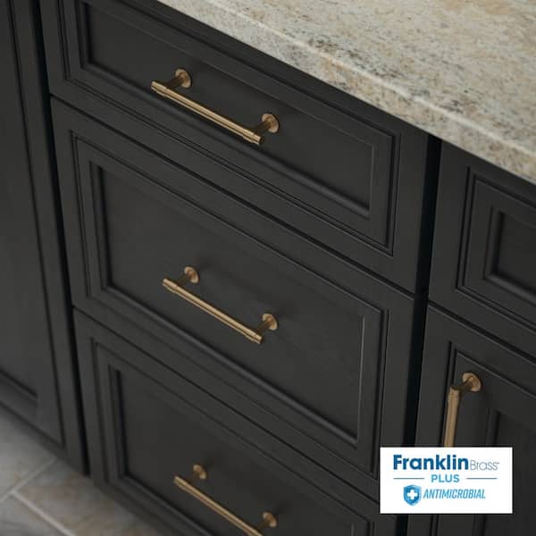 5-Pack 4 in. (102 mm) Classic Cabinet Bar Pulls in Champagne Bronze with Antimicrobial Properties