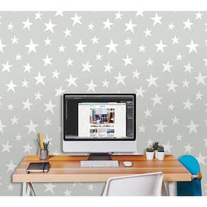 Grey Stardust Grey Wallpaper Sample