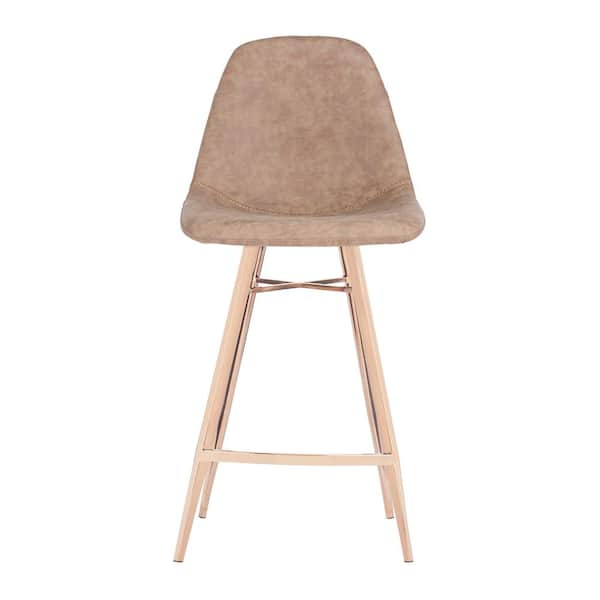 SAFAVIEH Mathison 38 in. Brown Counter Stool