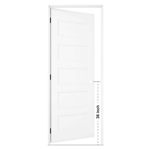 Steves & Sons 32 in. x 80 in. Ultra Primed White Left-Hand Inswing