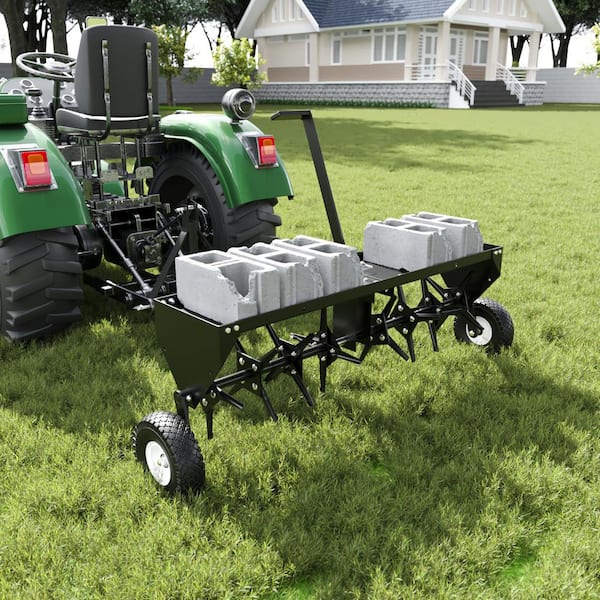 Apple - hisatopower FUFU&GAGA 48 in. Tow Behind Plug Aerator for Lawn Tractors