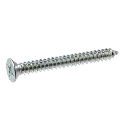 Pack of 50 Steel Thread Cutting Screw #10-24 Thread Size Small Parts 10203PF Zinc Plated Phillips Drive 1-1/4 Length 82 Degree Flat Head 1-1/4 Length Type 23 Pack of 50 