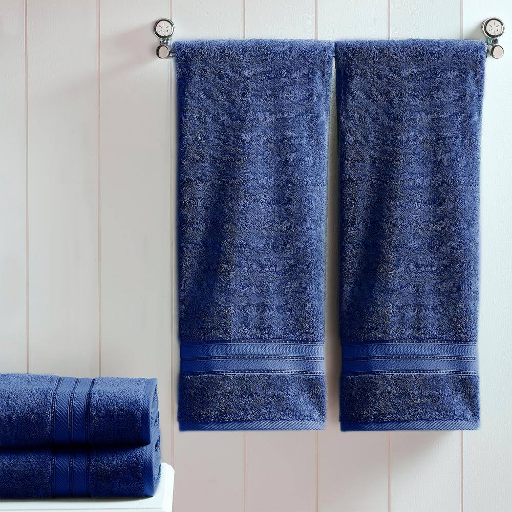 Navy Cotton SpunLoft 4-Piece Bath Towel Set