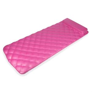 Pink Laguna Lounger Foam Pool and Lake Water Mat with Oversized Pillow