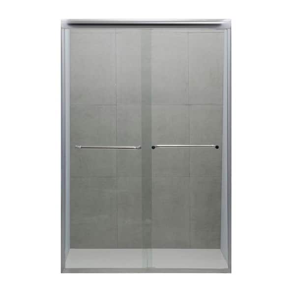 Unbranded Dreamwerks 48 in. x 72 in. Semi-Framed Bypass Shower Door in Polished Chrome