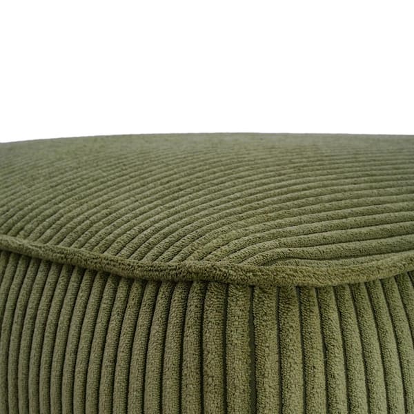 CHRISTOPHER KNIGHT HOME Olive Green Corduroy Square Accent Ottoman