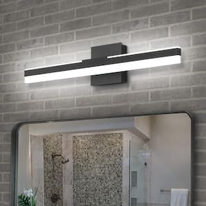 Bourget 23.6 in. 1-Light Modern Matte Black Integrated LED Bathroom Vanity Bar