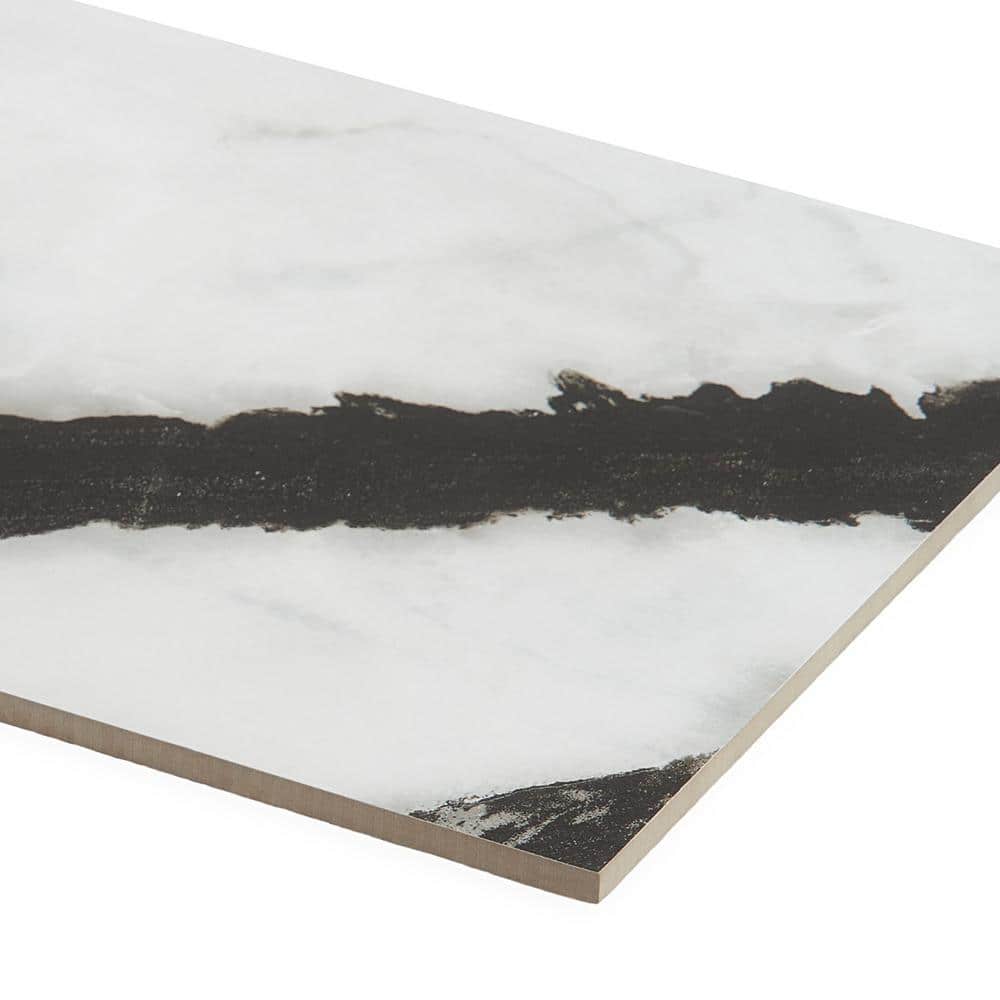 Saroshi Panda White Matte Porcelain Marble Look Floor and Wall Tile