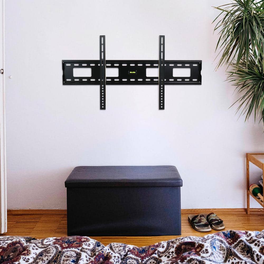MegaMounts Black Fixed Wall Mount for 37-100 Inch TVs