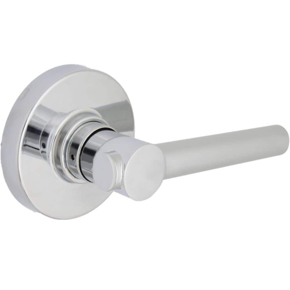 Highland Bright Chrome Hall and Closet Door Lever with Round Rose