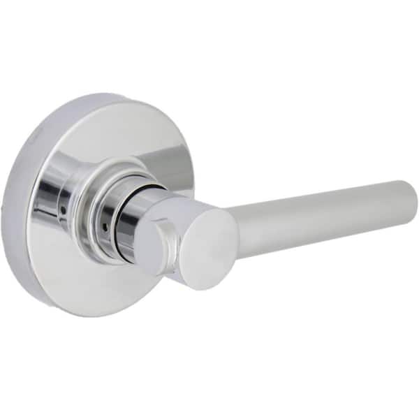 Defiant Highland Bright Chrome Hall and Closet Door Lever with Round Rose