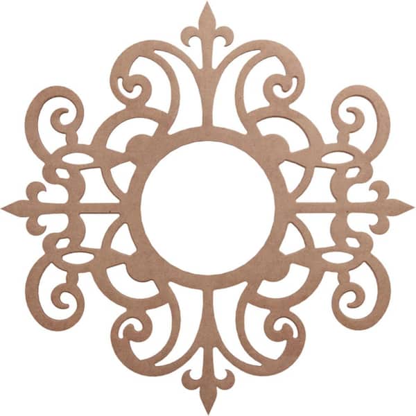 Ekena Millwork 0.25 in. x 7.125 in. x 22 in. Wood Medallion Moulding