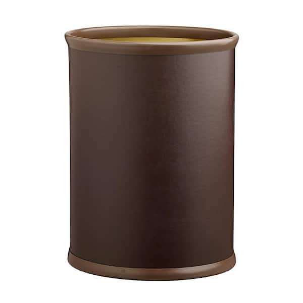 Contempo 13 Qt. Brown Oval Waste Basket
