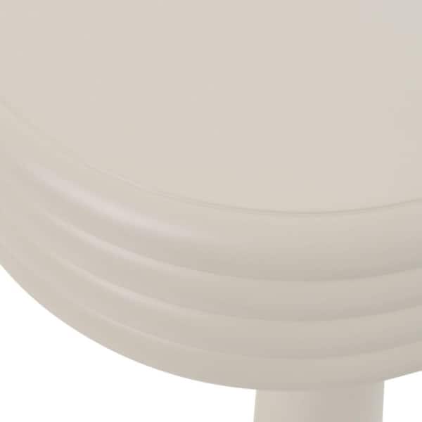 Modrest Townley Contemporary 20 in. White Round Wood End Table