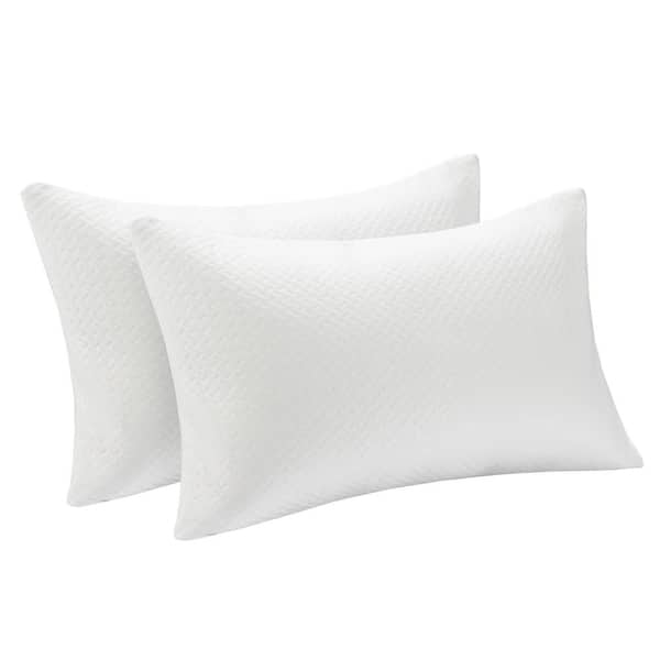 Aloe Vera Memory Foam Pillow,Bamboo Shredded & Duck Feather Pillow Back Support 