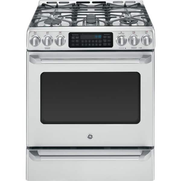 Cafe 5.4 cu. ft. Dual Fuel Range with Self-Cleaning Convection Oven in Stainless Steel