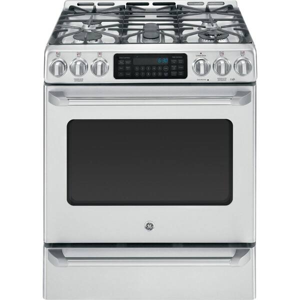Cafe 6.4 cu. ft. Gas Range with Self-Cleaning Convection Oven in Stainless Steel
