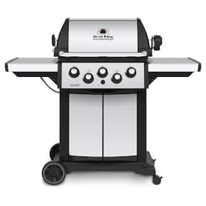 Signet 390 3-Burner Propane Gas Grill in Stainless Steel with Side Burner and Rear Rotisserie Burner