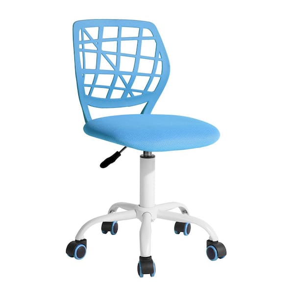 blue plastic office chair