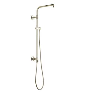Emerge Round Contemporary 26 in. Column Shower Bar in Lumicoat Polished Nickel