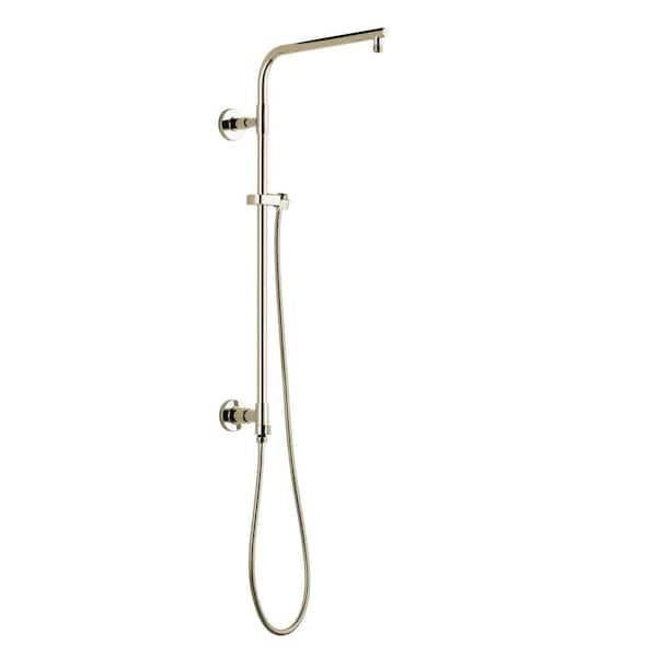 Delta Emerge Round Contemporary 26 in. Column Shower Bar in Lumicoat Polished Nickel