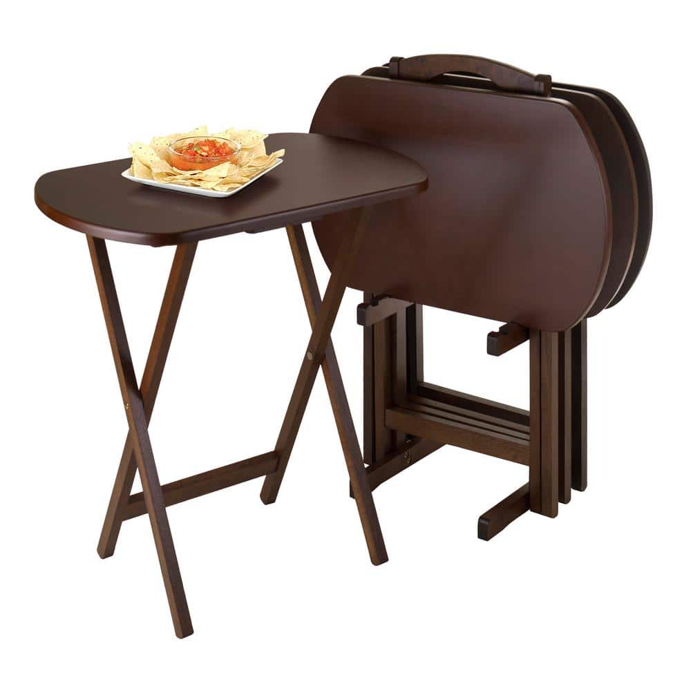 Corbett Oversize Walnut 5-piece Snack Table - thumbnail 4