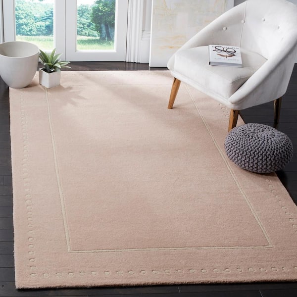 Bella Light Pink/Ivory 9 ft. x 12 ft. Dotted Border Area Rug