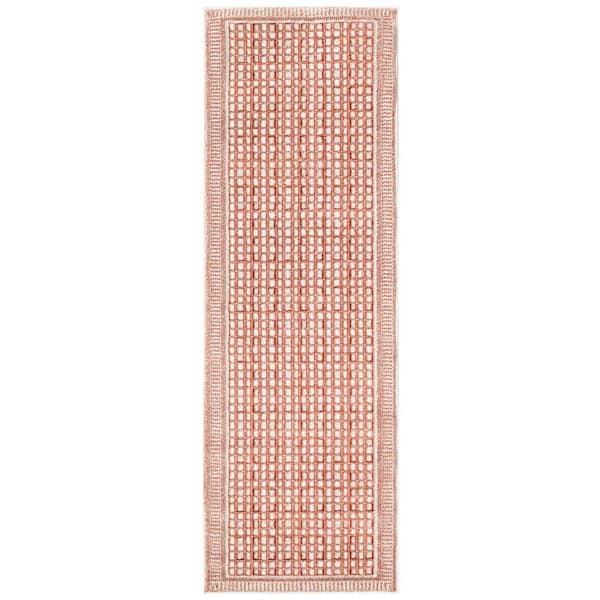 Nourison Nordic Brick Ivory 2 ft. x 6 ft. Geometric Contemporary Runner Area Rug
