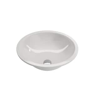 Parma 22 in. Undermount Fireclay Bathroom Sink in White with Overflow