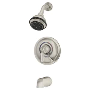 Oxford 1-Handle Wall-Mounted Tub/Shower Trim Kit in Satin Nickel (Valve Not Included)