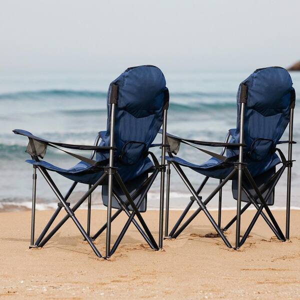 Amucolo Portable Outdoor Folding Camping Chair, Padded Lawn Chair