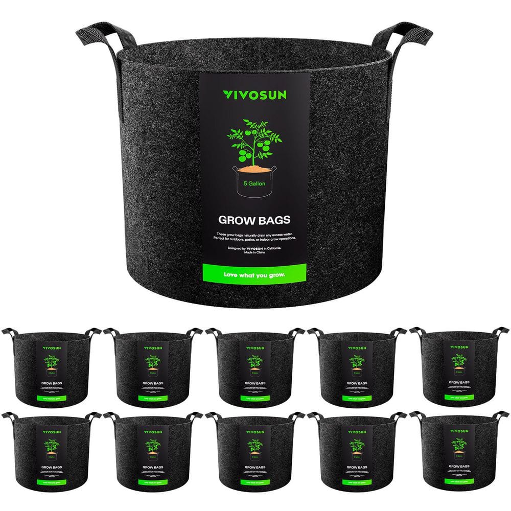 5 Gal. Heavy-Duty Nonwoven Fabric Grow Bags with Handles (10-Pack) price history on PriceWatchPro
