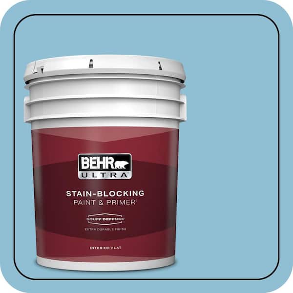BEHR ULTRA 5 gal. #M490-3 Speedboat Extra Durable Flat Interior Paint & Primer