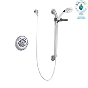 Commercial Single-Handle 2-Spray Tub and Shower Faucet in Chrome (Valve Not Included)