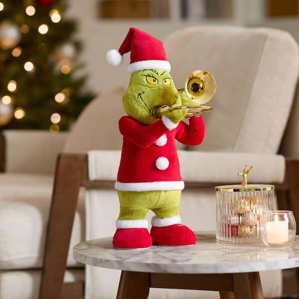 Animated Plush Grinch with Trombone