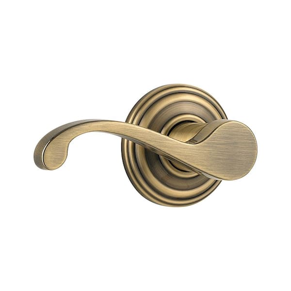 Kwikset Commonwealth Antique Brass Left-Handed Half-Dummy Door
