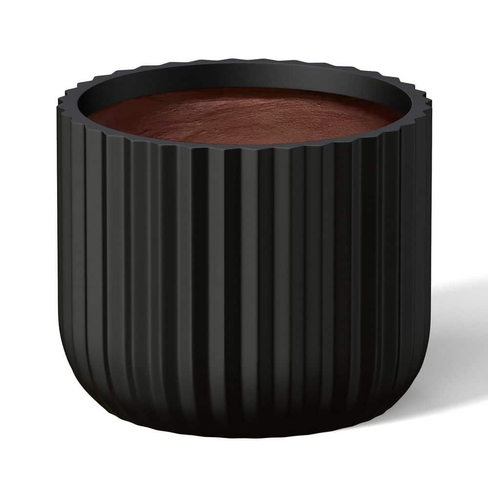 11.5 in. Medium Charcoal Black(Premium Inner) Concrete Round Planter/Pot with Drainage Holes price history on PriceWatchPro