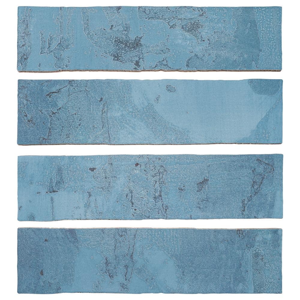 Splash Neptune Blue 3" x 12" Glazed Ceramic Subway Tile