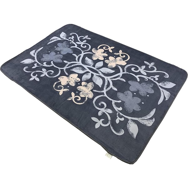 Blanket Series Scroll Blue Contemporary 4 ft. x 6 ft. Rectangular Area Rug