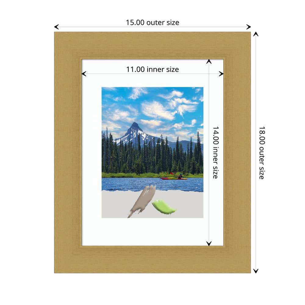 Grace Brushed Gold 8x10 Polystyrene Wall Picture Frame
