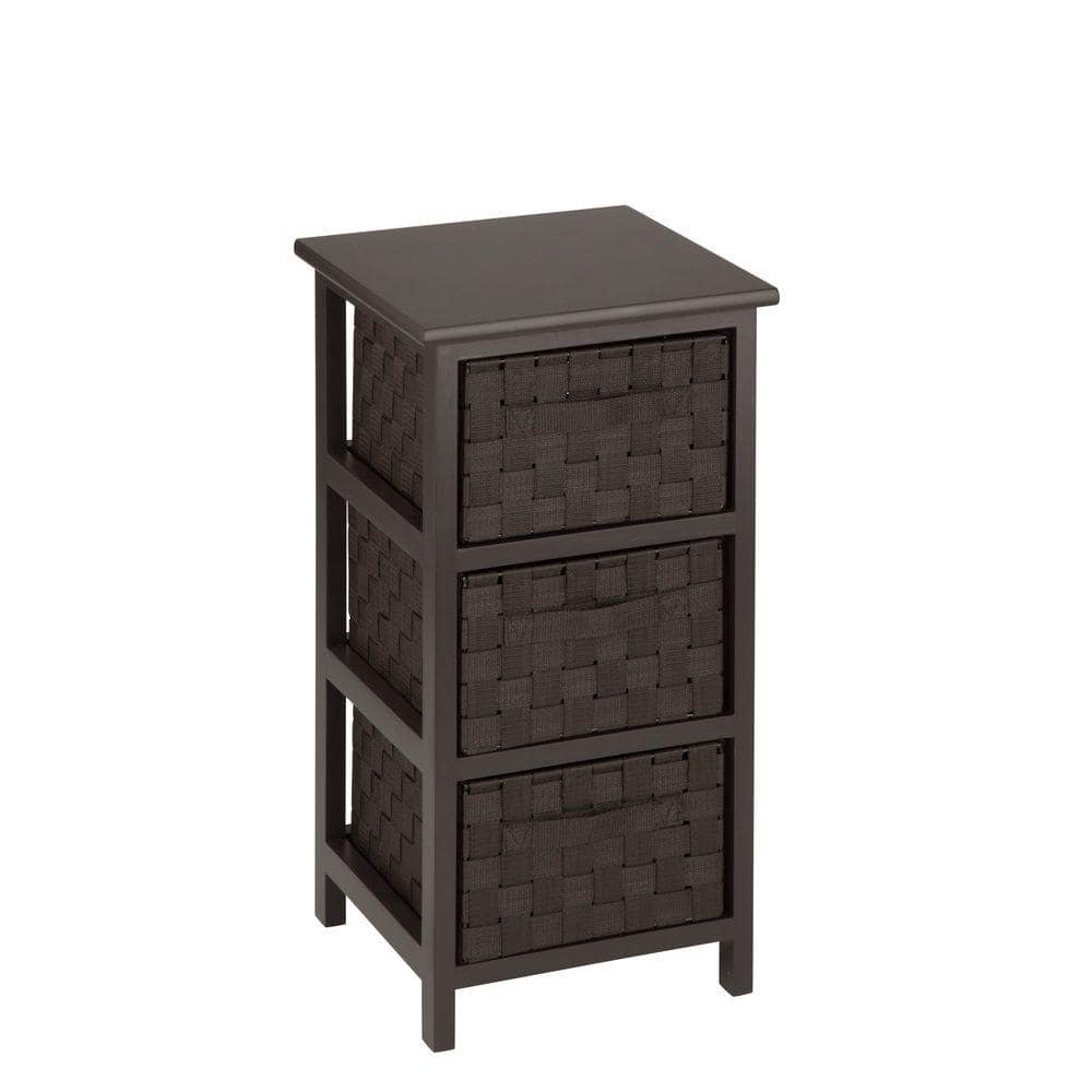 3-Drawer Espresso Chest