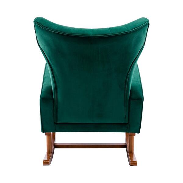Unbranded Green Wood Living Room Comfortable Rocking Chair