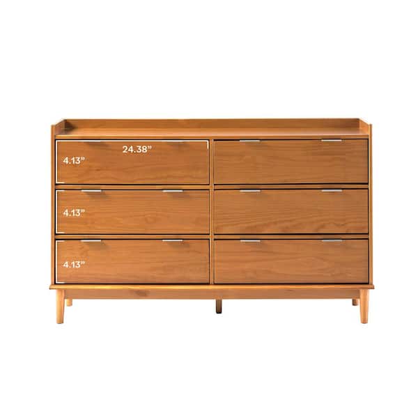 Walker Edison Furniture Company Mid-Century Modern Caramel 6