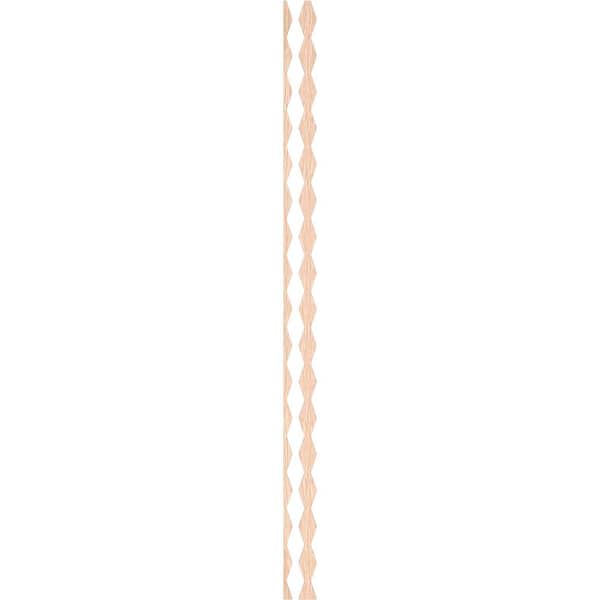 Ekena Millwork Cimarron 94 in. H x 0.25 in. W Slatwall Panels in Red Oak 24-Pack