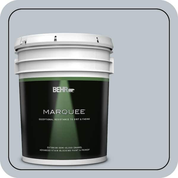 BEHR MARQUEE 5 gal. #N490-2 Icicles Semi-Gloss Enamel Exterior Paint & Primer