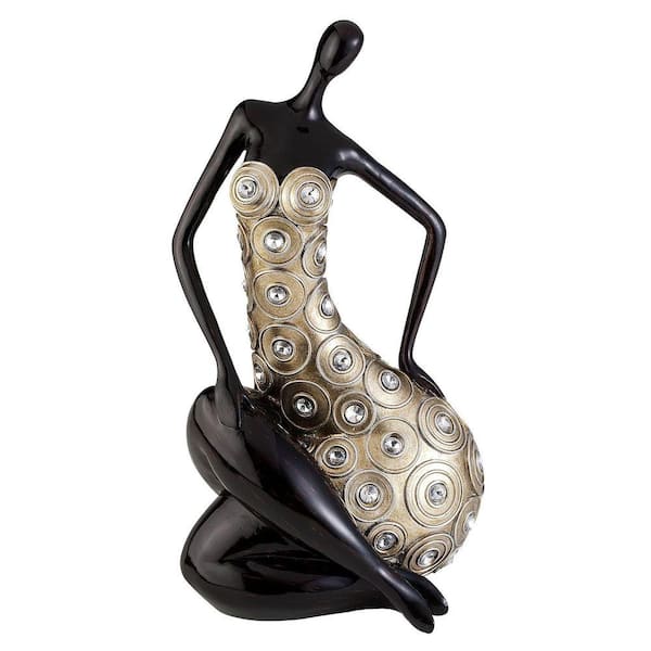 ORE International 12.25 in. H Amber Twilight Elegant Woman Sitting with Attitude Decorative Piece