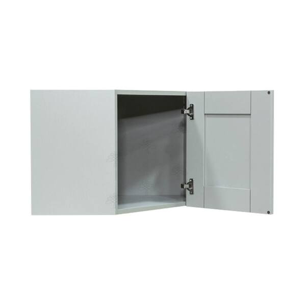 LIFEART CABINETRY Anchester Assembled 24x18x12 in. Wall Diagonal Cabinet with 1 Door in Light Gray