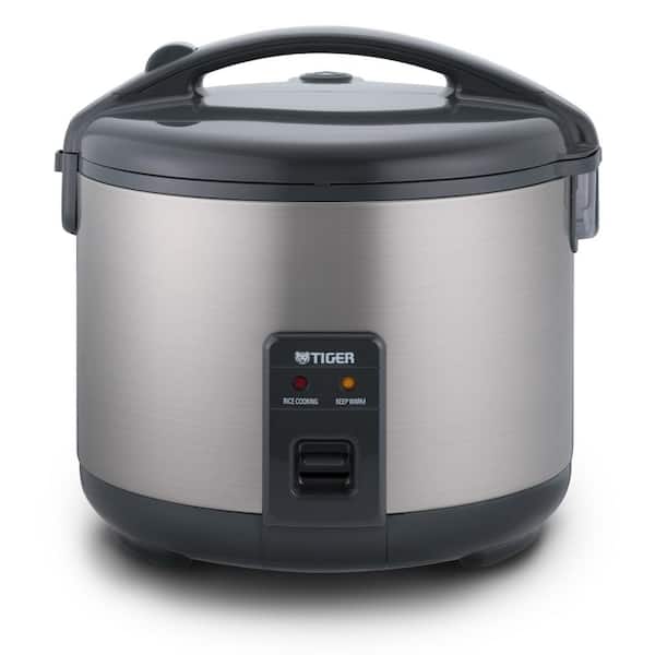 Tiger JNP-S18U Rice Cooker and Warmer, Stainless Steel Gray, 20 Cups Cooked  /10 Cups Uncooked 